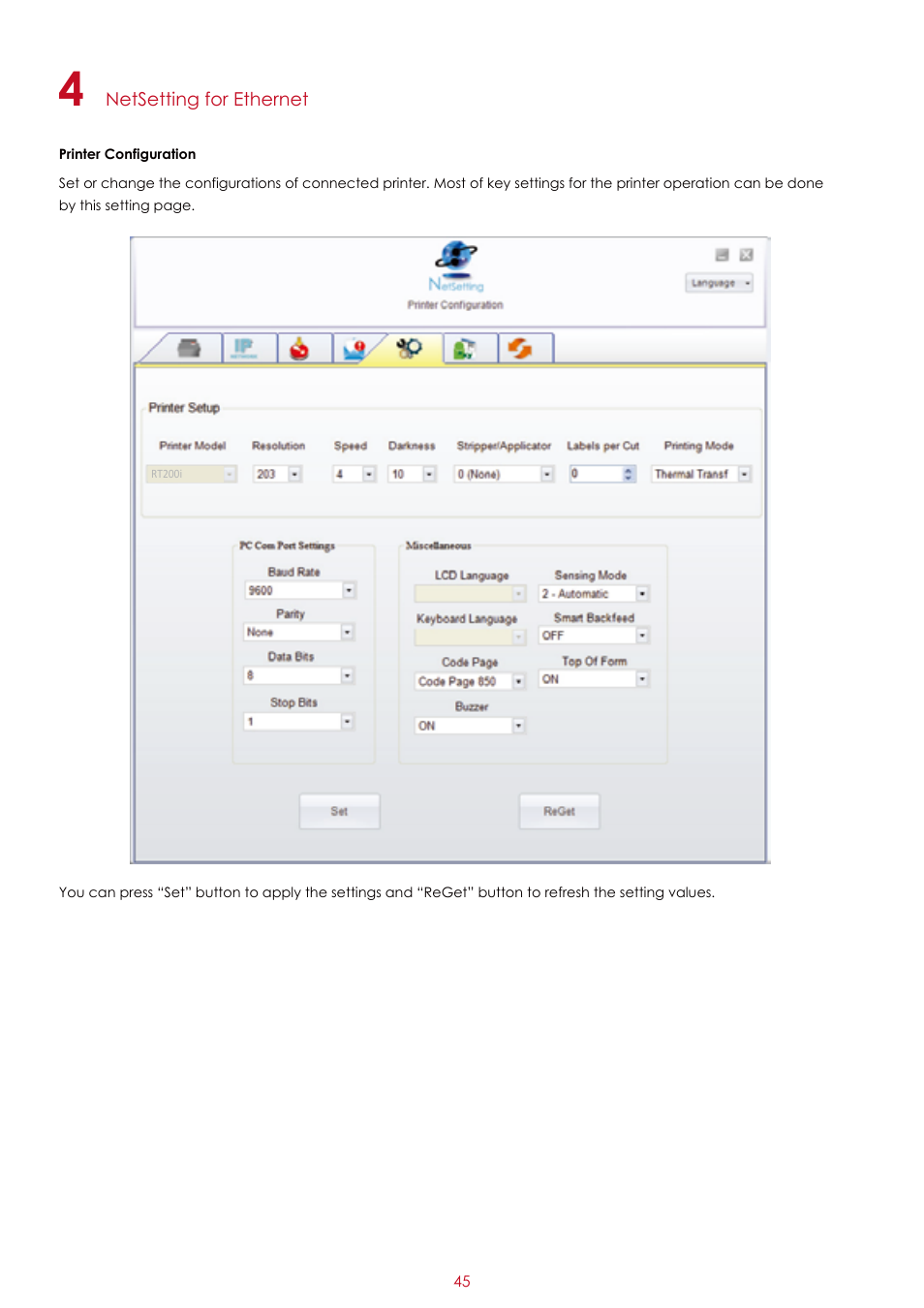 GoDEX RT200i series User Manual | Page 49 / 69