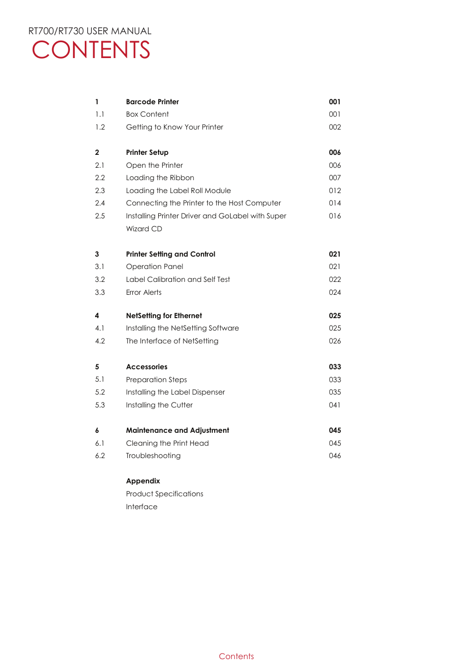 GoDEX RT700 series User Manual | Page 2 / 52