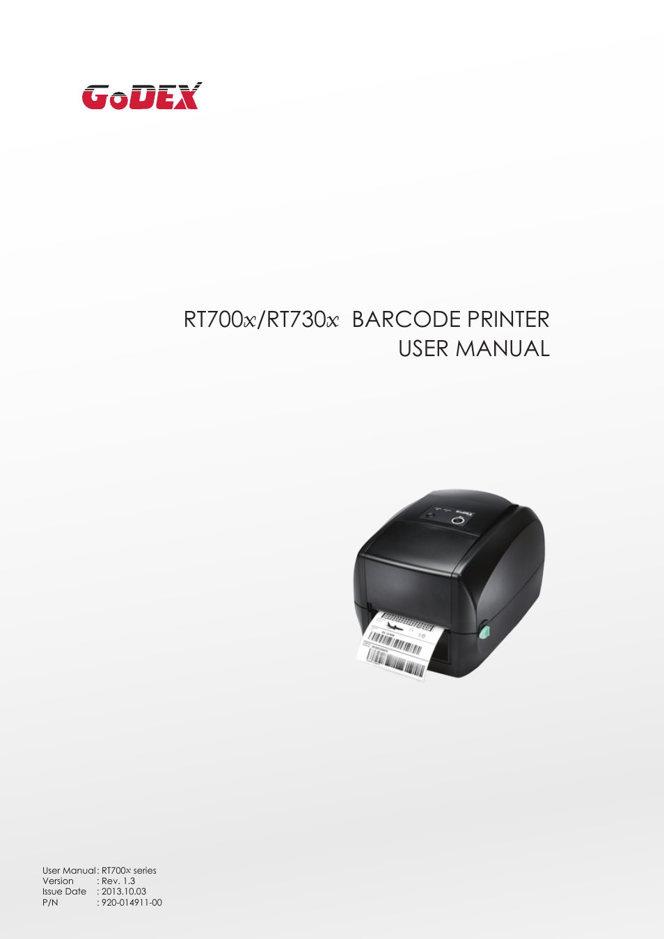 GoDEX RT700x series User Manual | 56 pages