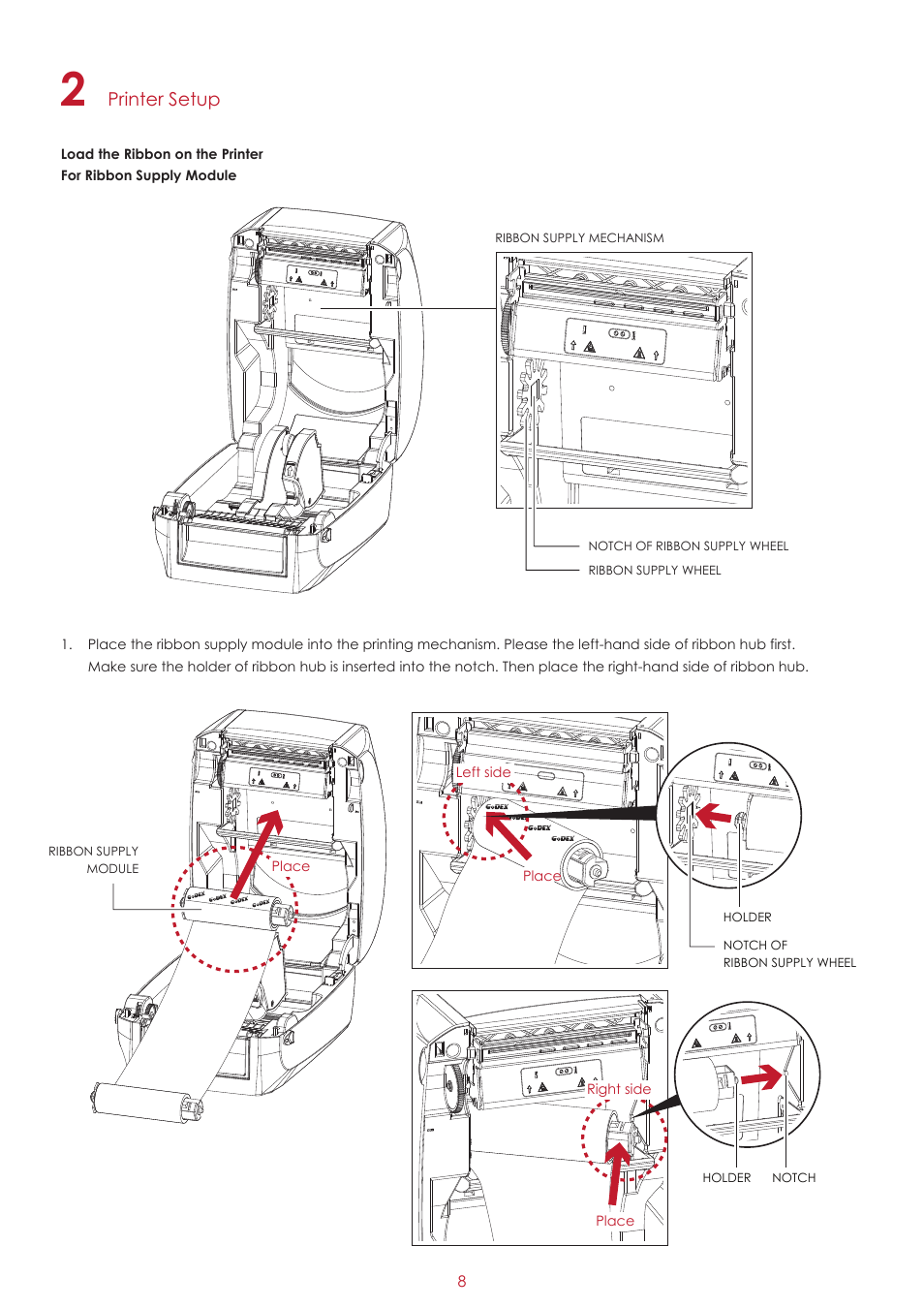 Printer setup | GoDEX RT700x series User Manual | Page 12 / 56