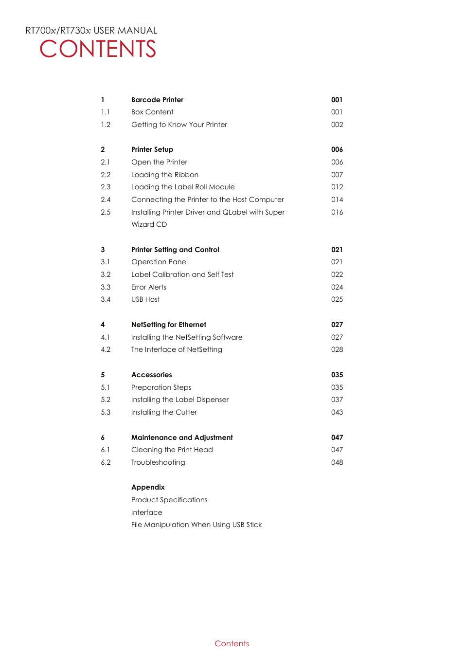 GoDEX RT700x series User Manual | Page 2 / 56