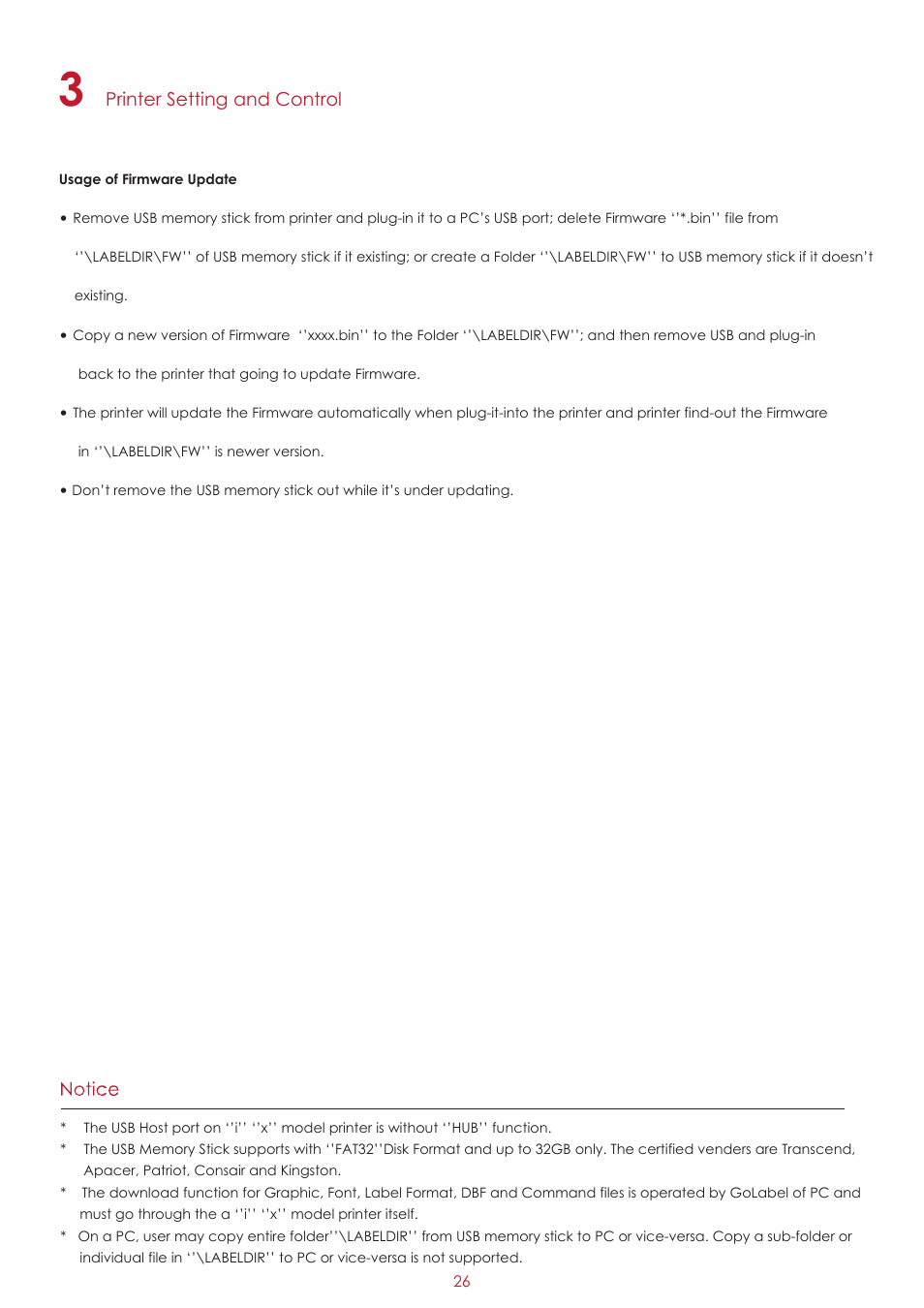 Printer setting and control | GoDEX RT700x series User Manual | Page 30 / 56