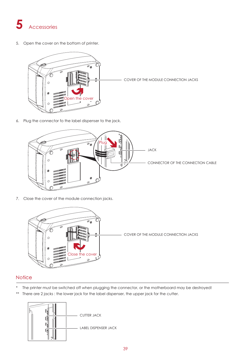 Accessories | GoDEX RT700x series User Manual | Page 43 / 56