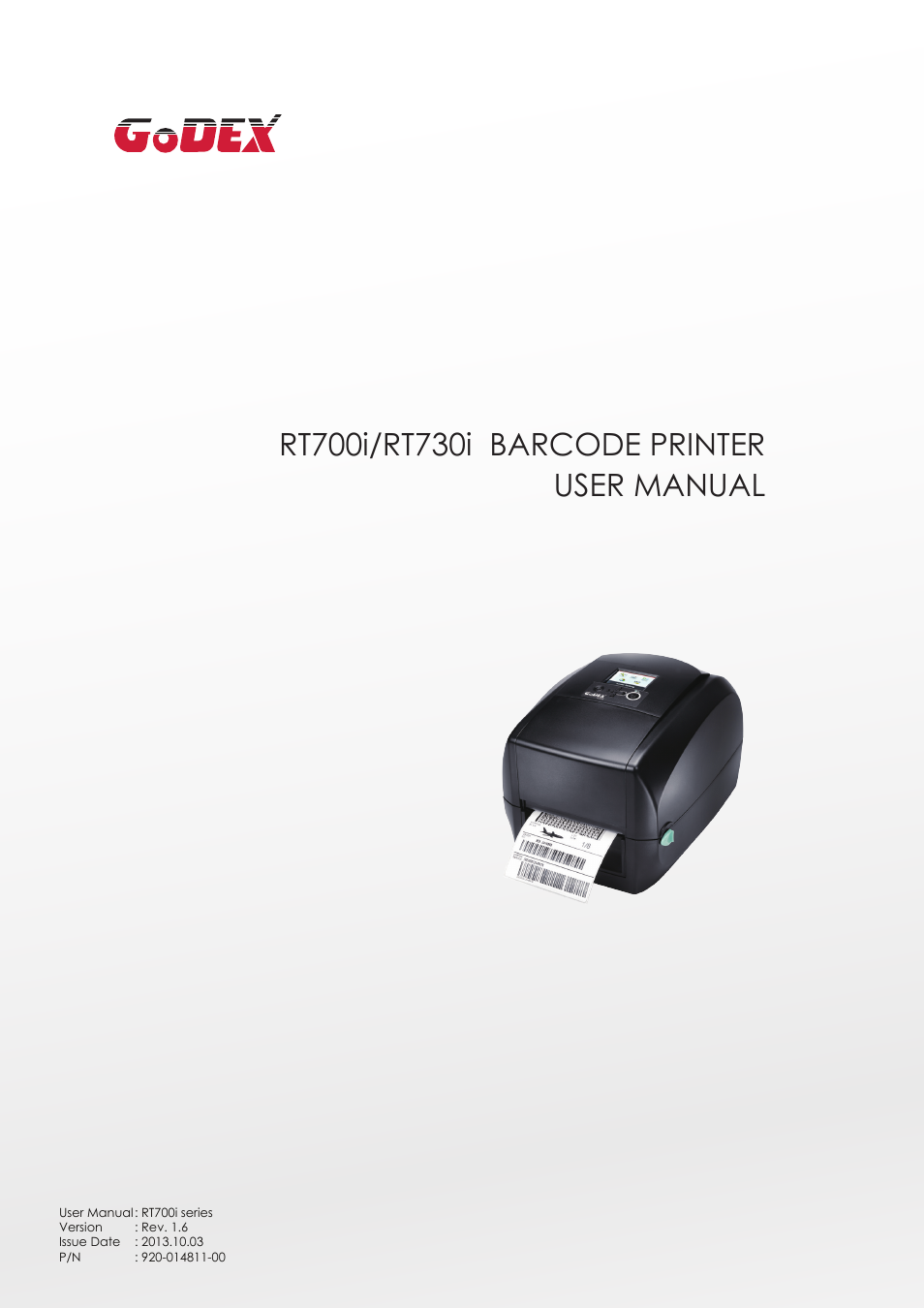 GoDEX RT700i series User Manual | 76 pages