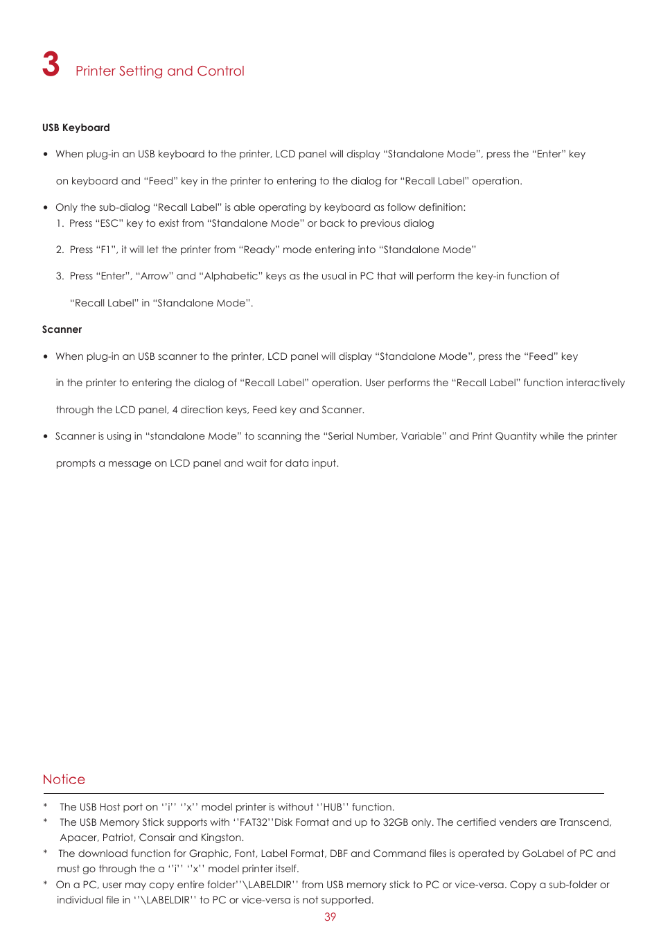 Printer setting and control | GoDEX RT700i series User Manual | Page 43 / 76