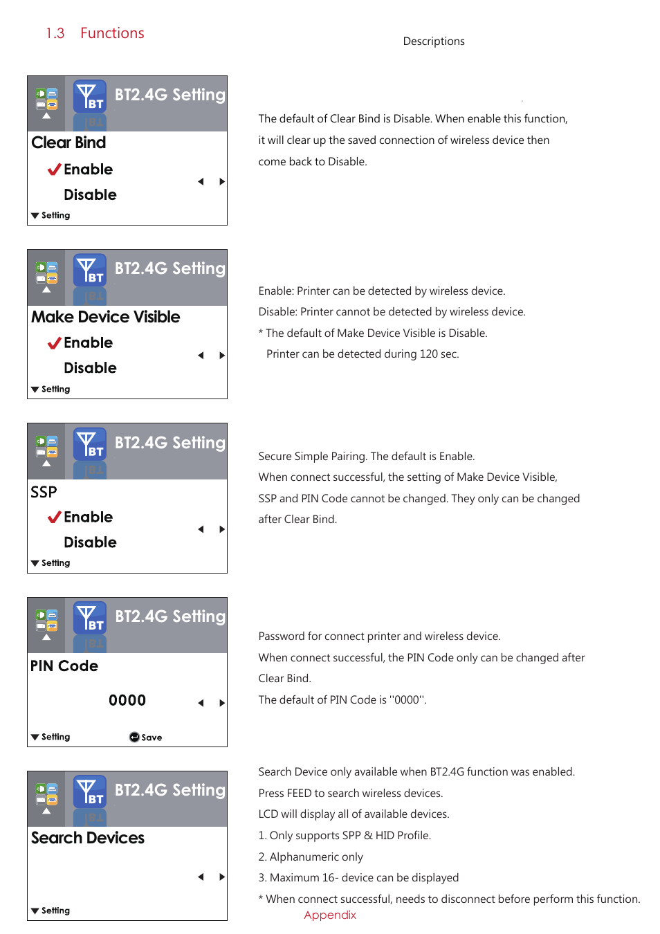 Bt2.4g setting | GoDEX RT700i series User Manual | Page 76 / 76