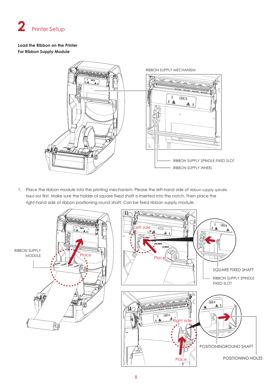 Printer setup | GoDEX RT700iW series User Manual | Page 12 / 79