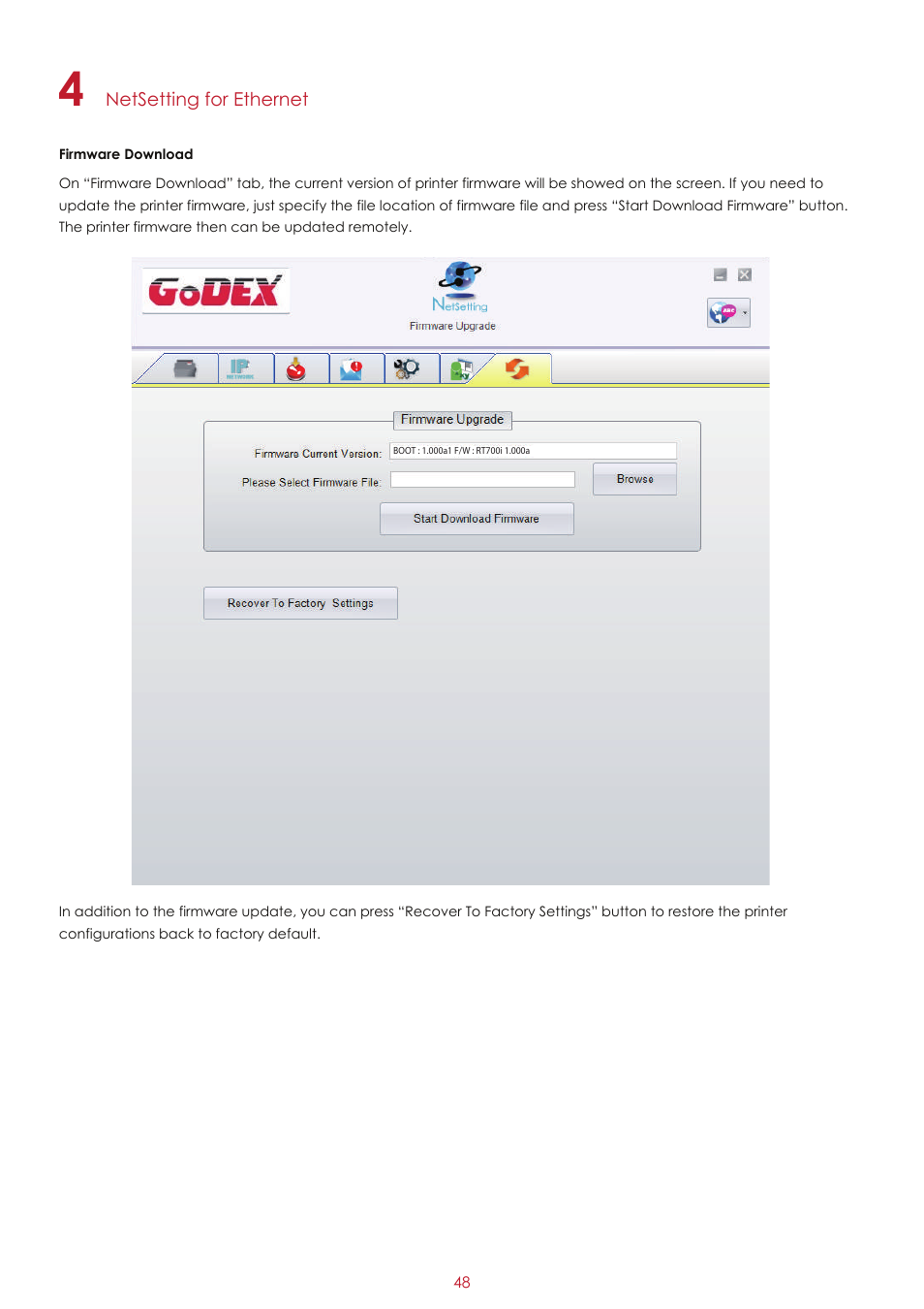 GoDEX RT700iW series User Manual | Page 52 / 79