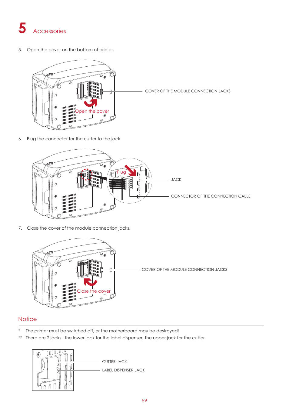 Accessories | GoDEX RT700iW series User Manual | Page 63 / 79