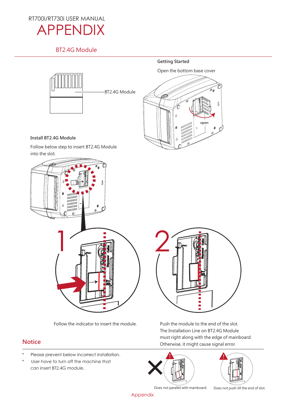 Notice, Appendix | GoDEX RT700iW series User Manual | Page 71 / 79