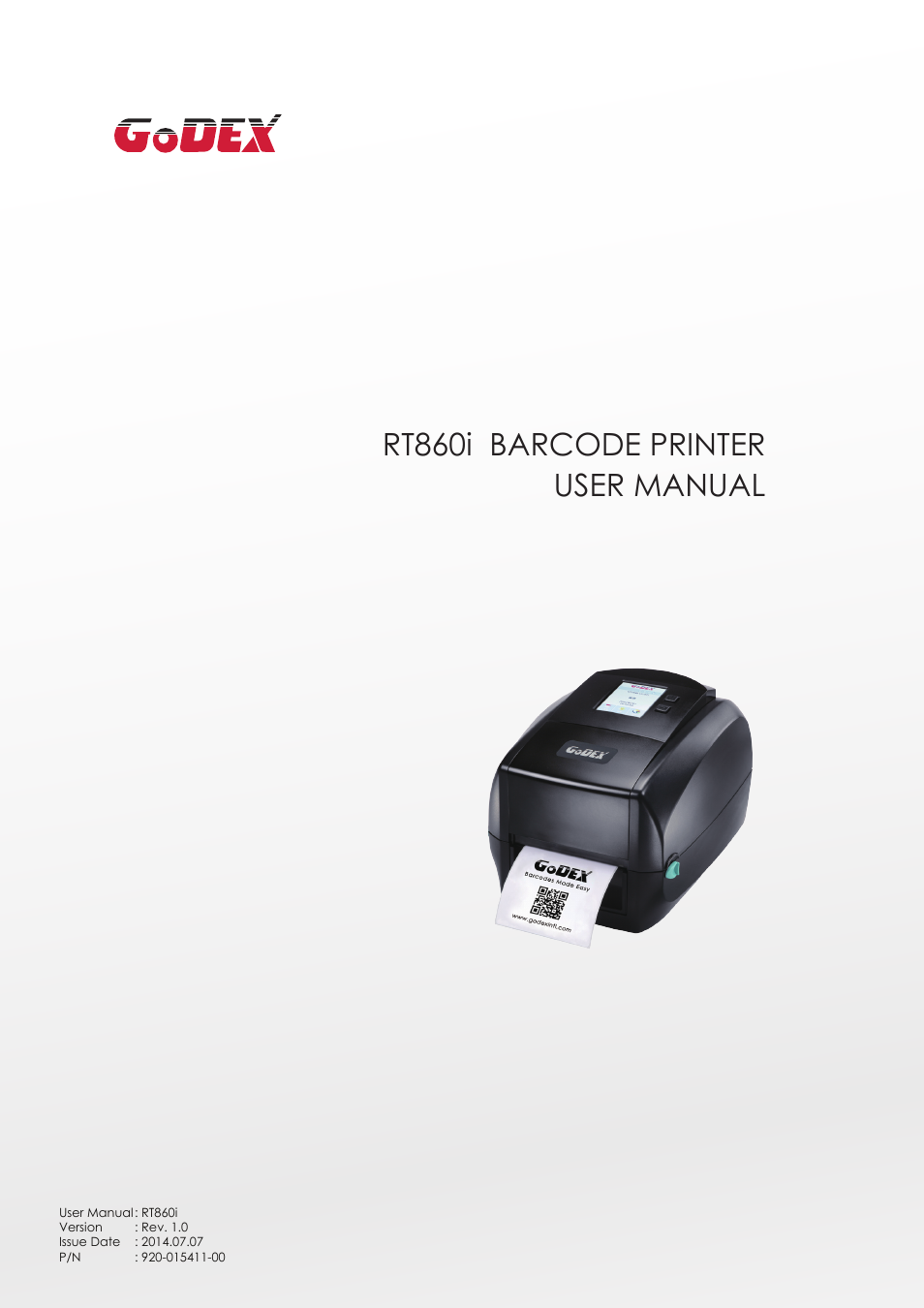 GoDEX RT860i User Manual | 68 pages