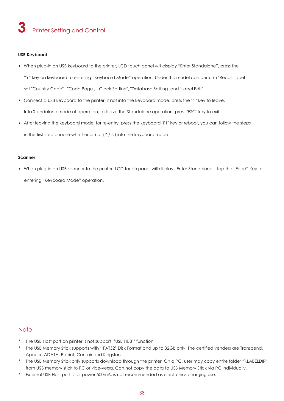 Printer setting and control | GoDEX RT860i User Manual | Page 42 / 68
