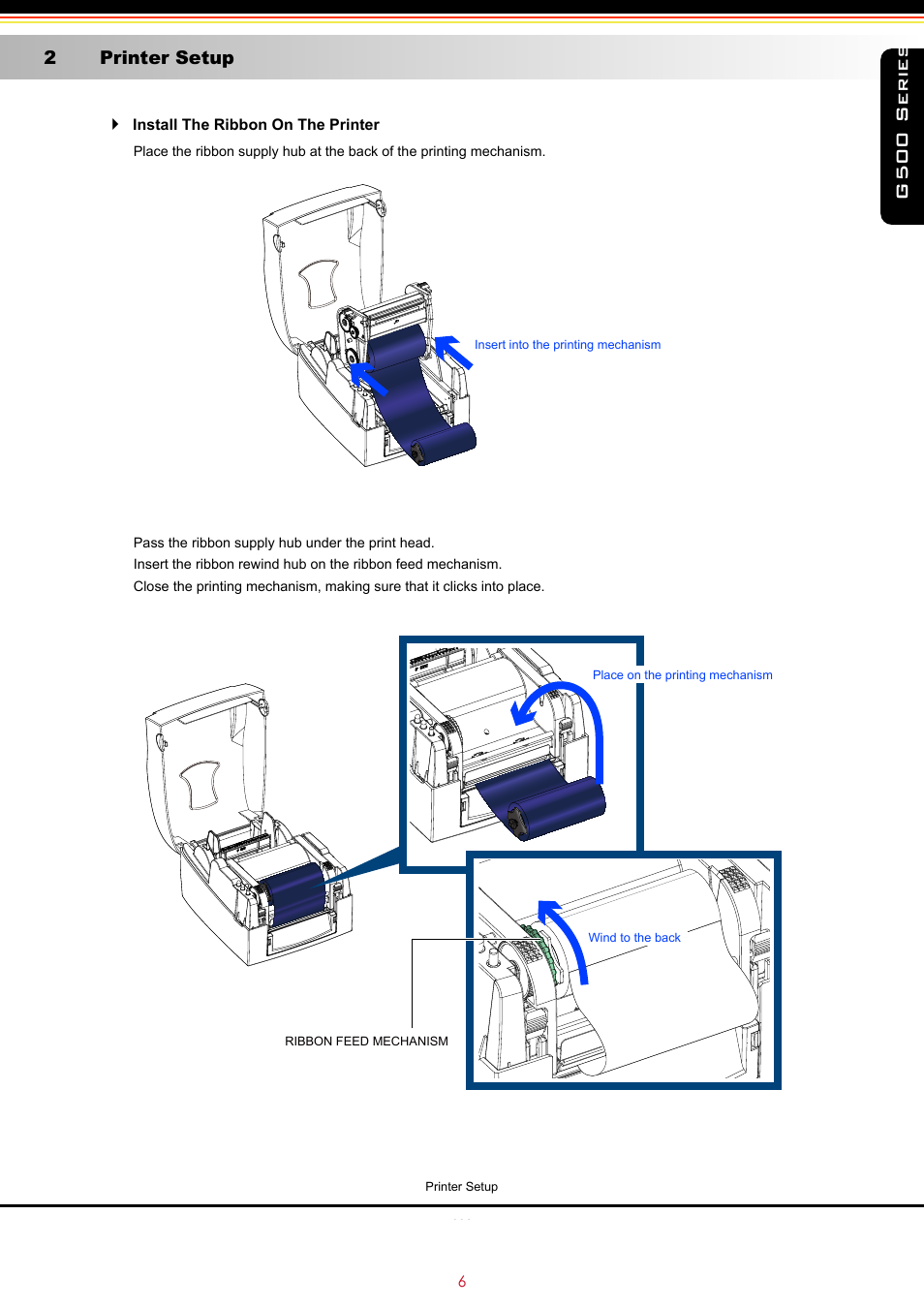 G500 series, 2 printer setup | GoDEX G500 series User Manual | Page 10 / 45