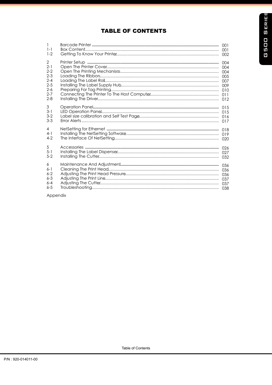 GoDEX G500 series User Manual | Page 2 / 45