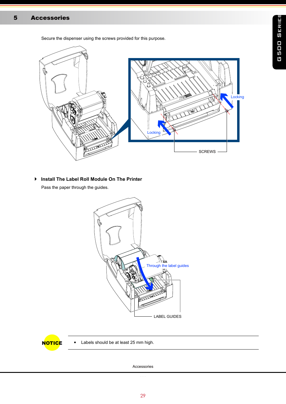 G500 series, 5 accessories | GoDEX G500 series User Manual | Page 33 / 45