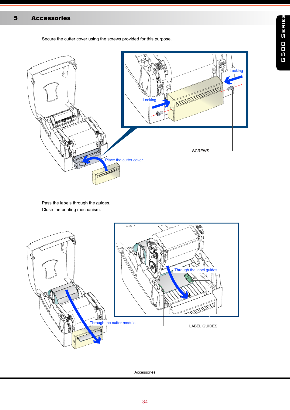 G500 series, 5 accessories | GoDEX G500 series User Manual | Page 38 / 45