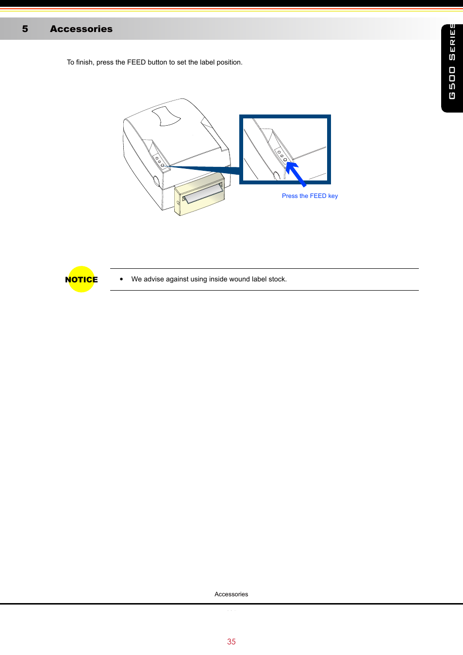 G500 series, 5 accessories | GoDEX G500 series User Manual | Page 39 / 45