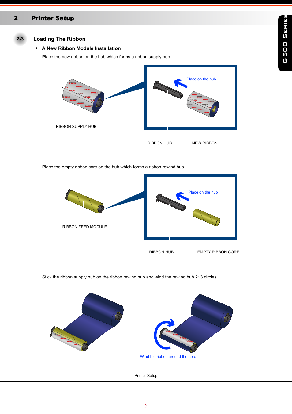 G500 series, 2 printer setup | GoDEX G500 series User Manual | Page 9 / 45