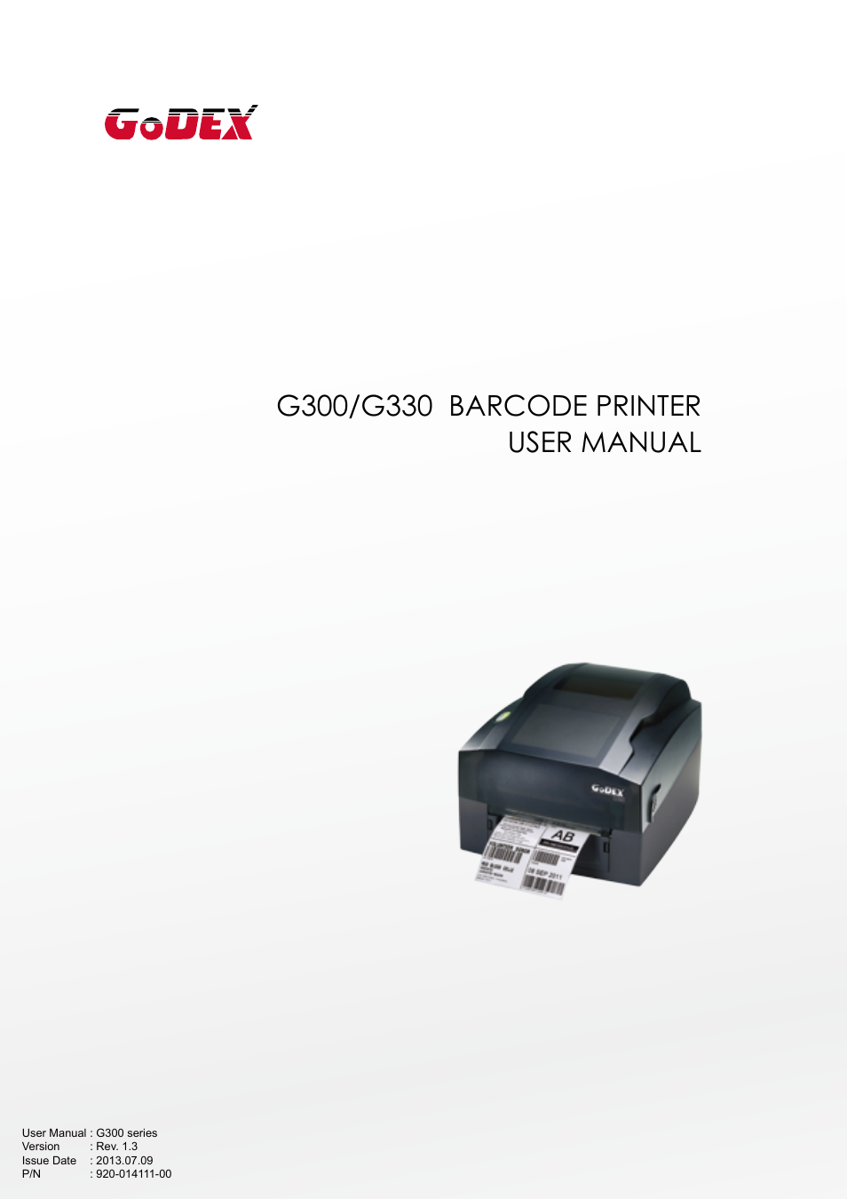 GoDEX G300 series User Manual | 39 pages