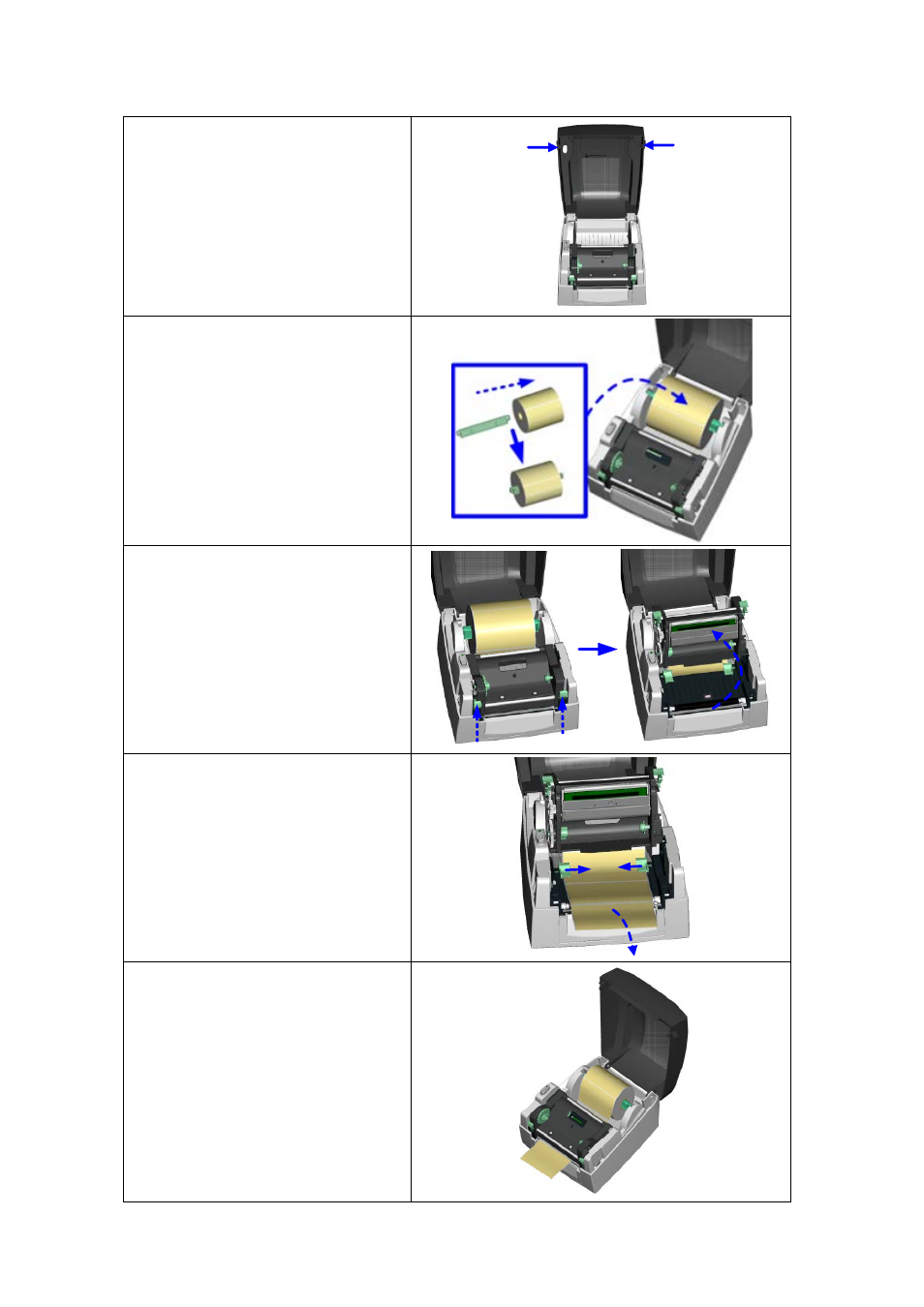 2. loading the label roll | GoDEX EZ1105 series User Manual | Page 12 / 27