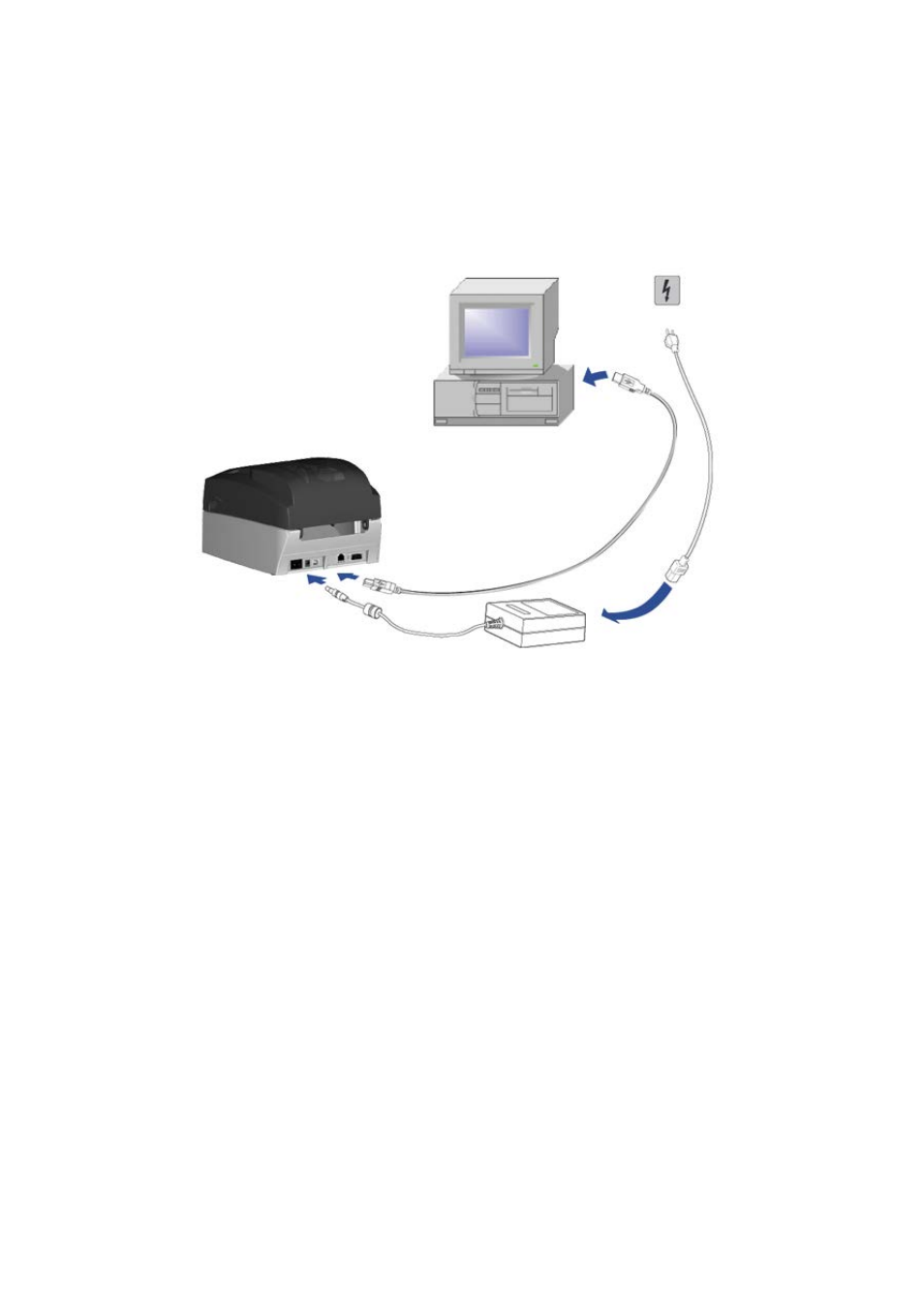 4. connecting the printer to the host computer | GoDEX EZ1105 series User Manual | Page 14 / 27