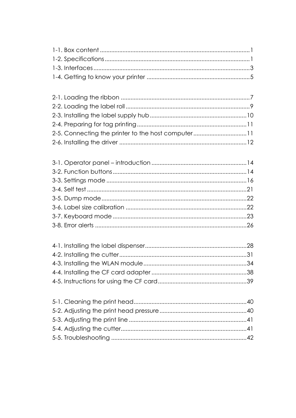 GoDEX EZPi1000 series User Manual | Page 4 / 46