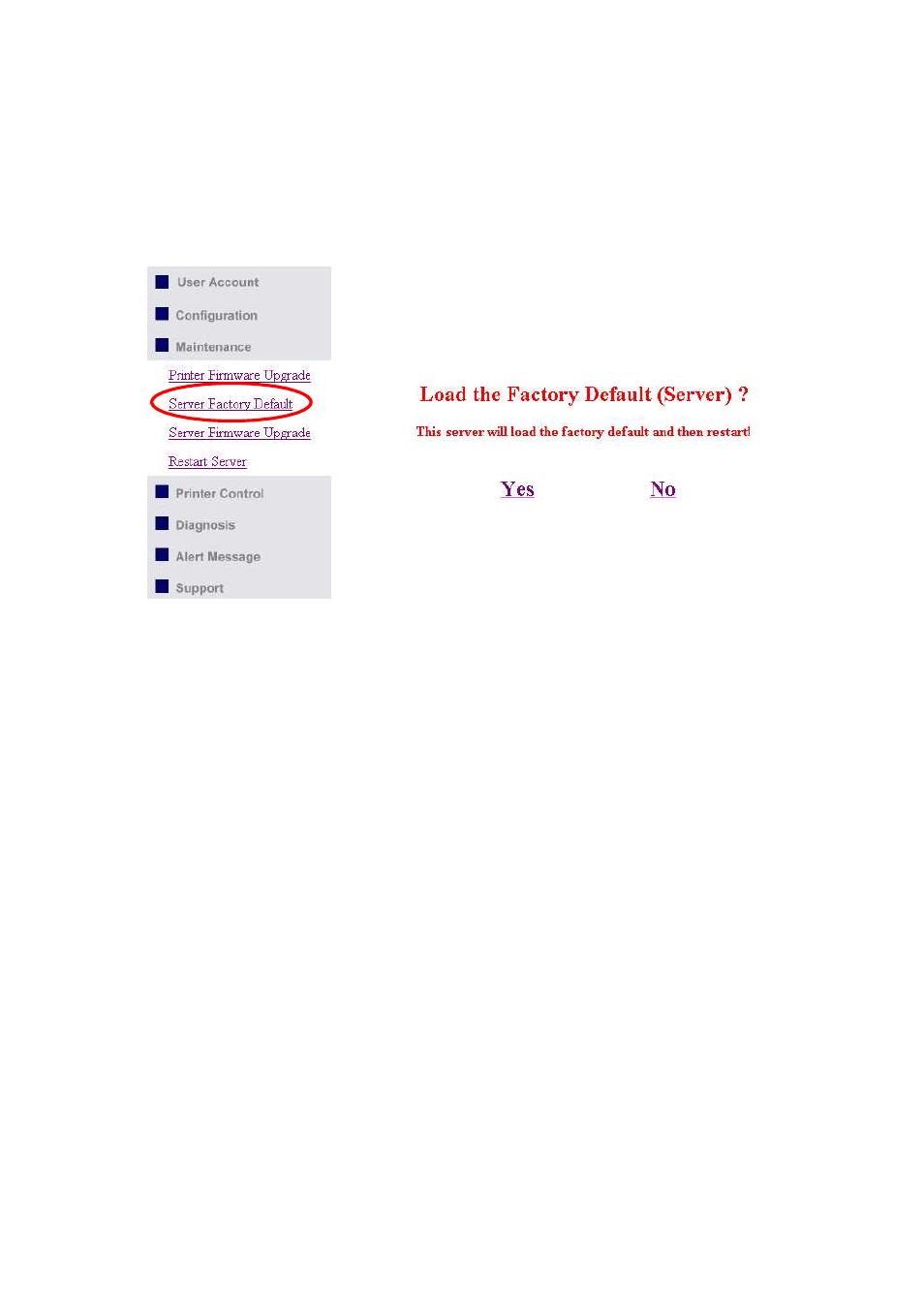 Restore factory defaults | GoDEX Ethernet Control Center User Manual | Page 30 / 31