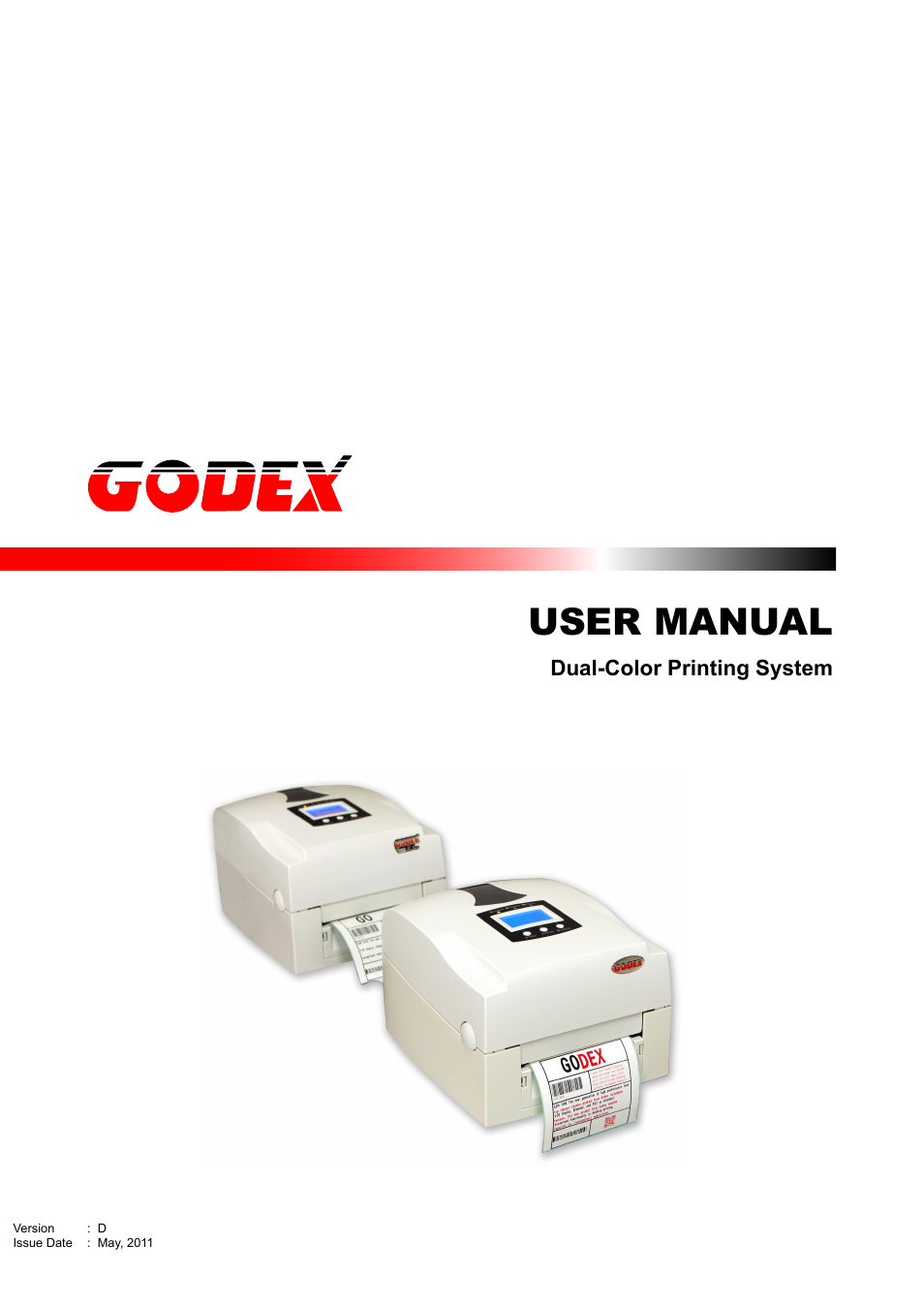 GoDEX Dual-color Printing System User Manual | 12 pages