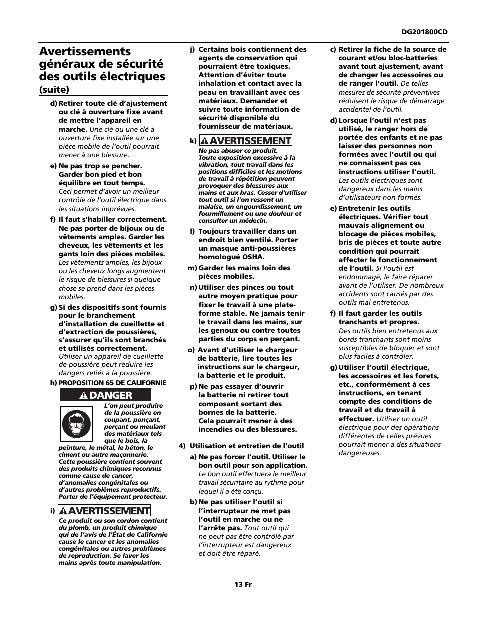 Suite) | Campbell Hausfeld DG201800CD User Manual | Page 13 / 32