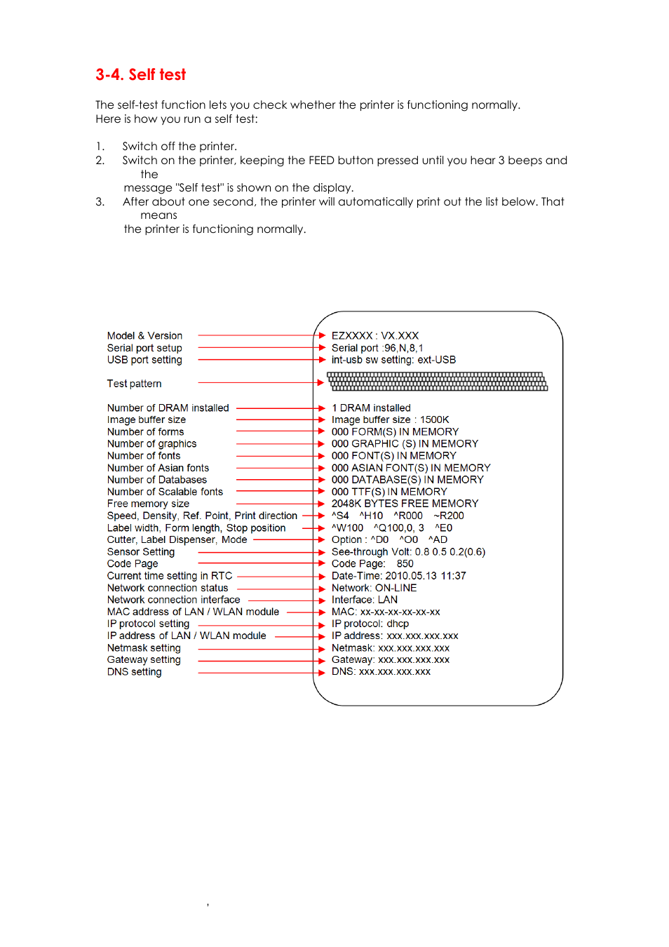4. self test | GoDEX EZ6000Plus series User Manual | Page 28 / 67