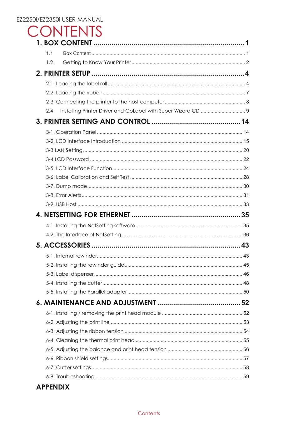 GoDEX EZ2250i series User Manual | Page 2 / 67