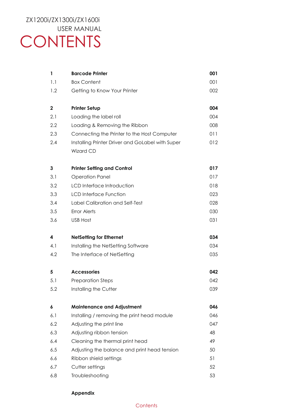 GoDEX ZX1000i series User Manual | Page 2 / 61