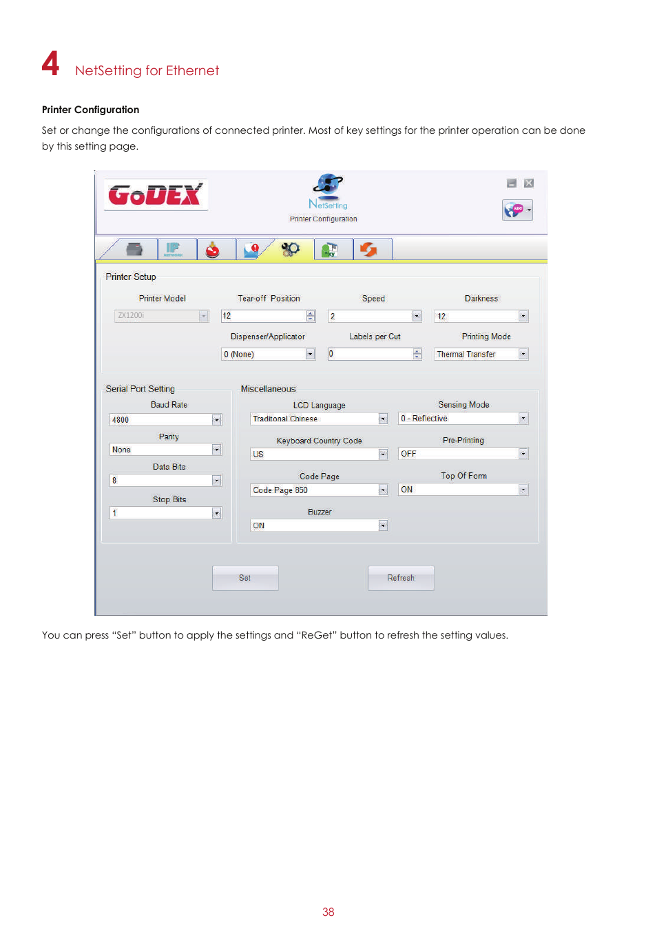 GoDEX ZX1000i series User Manual | Page 42 / 61
