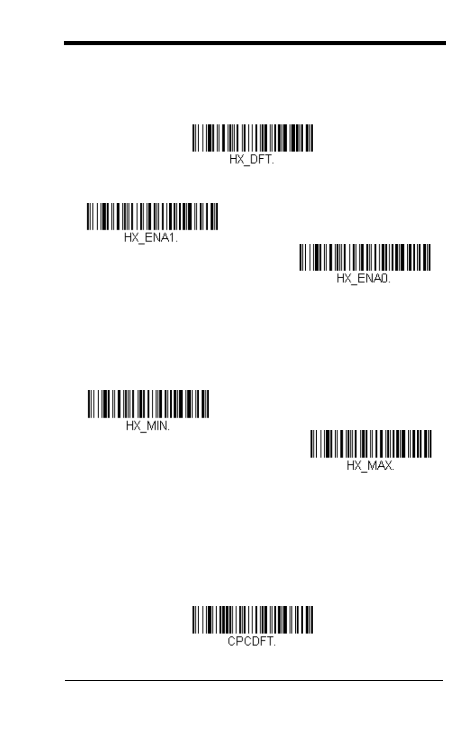 Chinese sensible (han xin) code, Postal codes - linear, Han xin code on/off | Han xin code message length, China post (hong kong 2 of 5) | GoDEX GS550 User Manual | Page 107 / 140