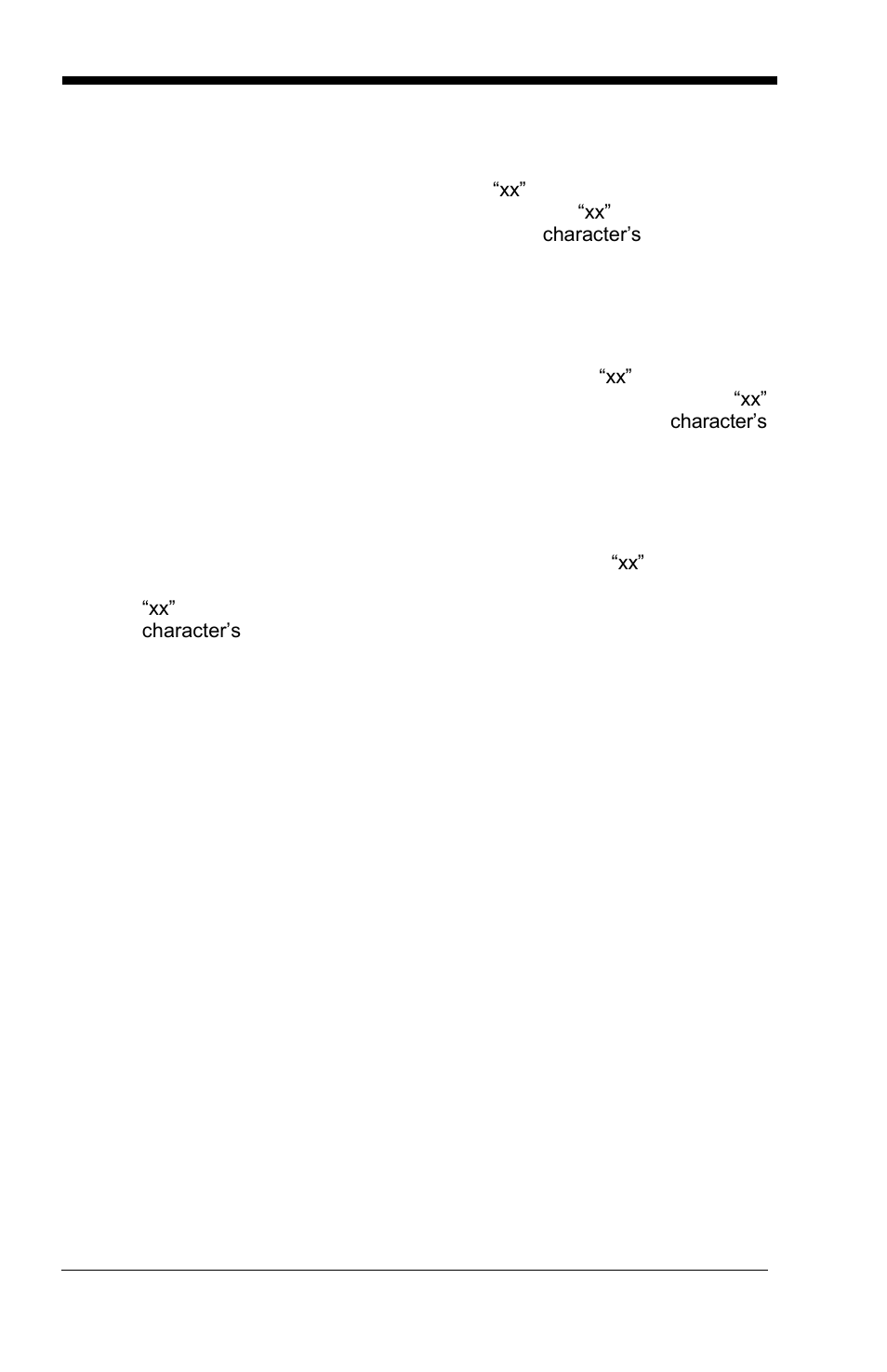 Miscellaneous commands, Search backward for a character, Search forward for a non-matching character | Search backward for a non-matching character, Suppress characters, Stop suppressing characters, Replace characters | GoDEX GS550 User Manual | Page 56 / 140