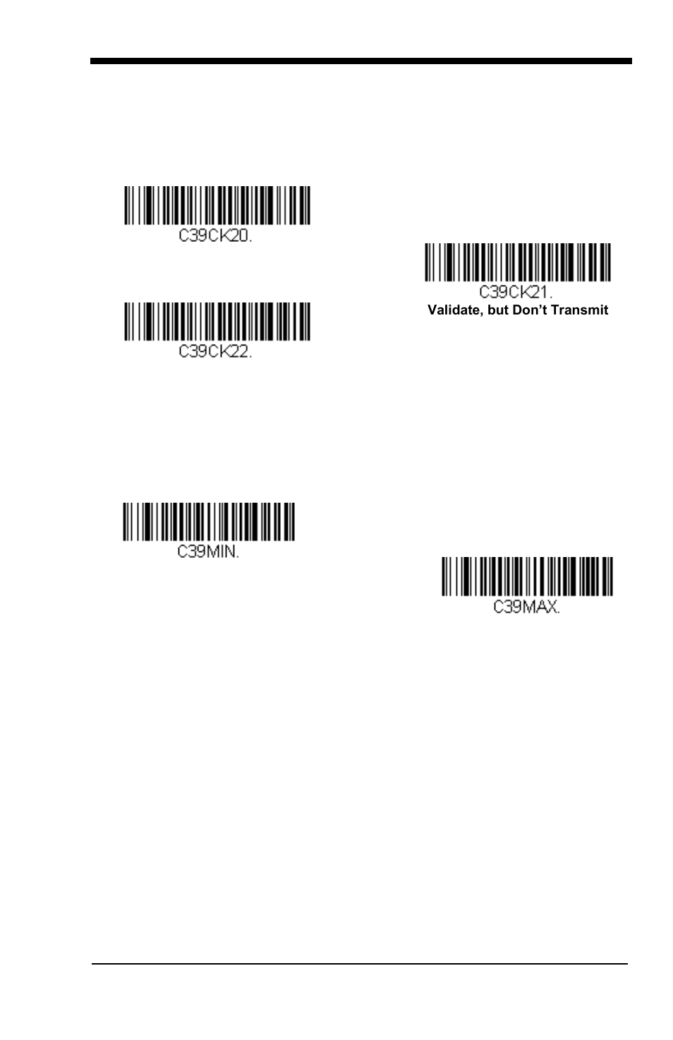 Code 39 message length, Code 39 append | GoDEX GS550 User Manual | Page 65 / 140