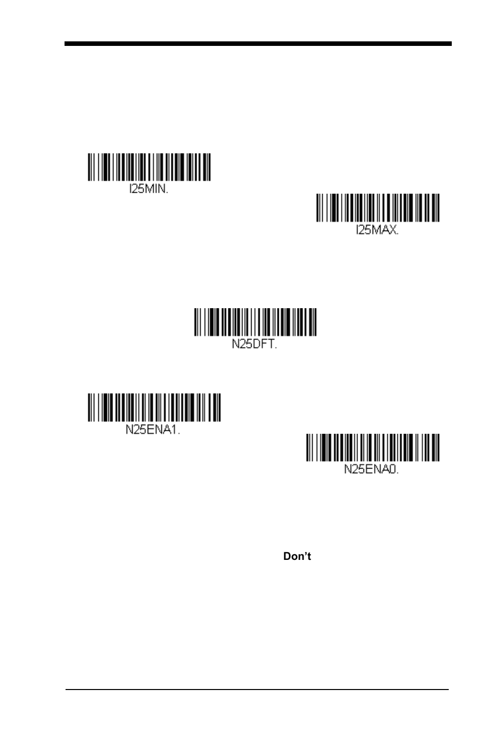 Nec 2 of 5, Interleaved 2 of 5 message length, Nec 2 of 5 on/off | Check digit, Default all nec 2 of 5 settings | GoDEX GS550 User Manual | Page 69 / 140