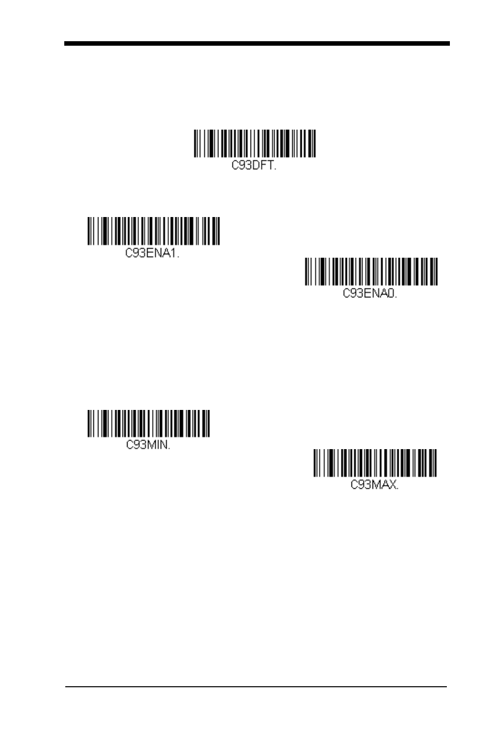 Code 93, Code 93 on/off, Code 93 message length | Code 93 append | GoDEX GS550 User Manual | Page 71 / 140