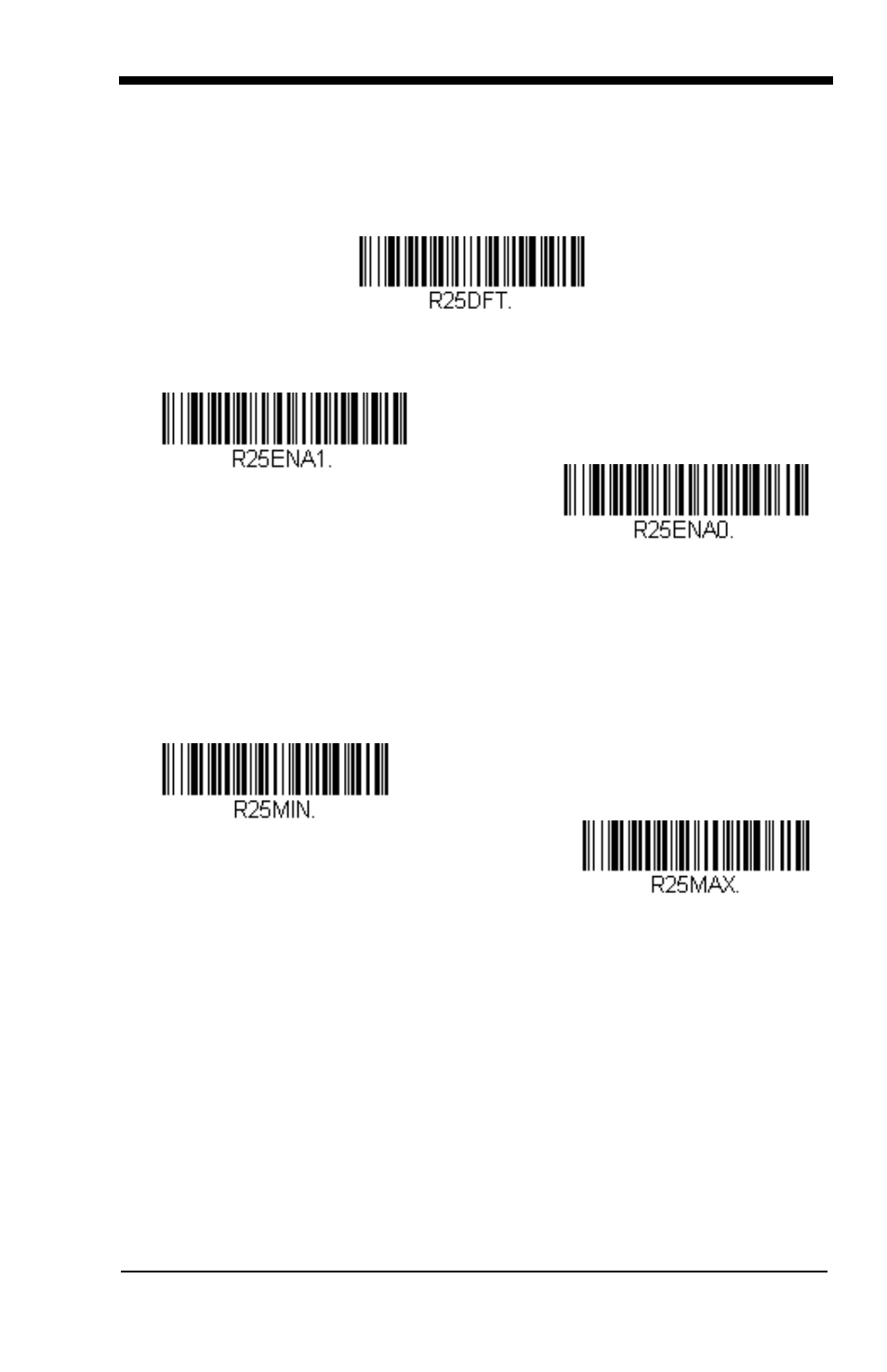 Straight 2 of 5 industrial (three-bar start/stop), Straight 2 of 5 industrial on/off, Straight 2 of 5 industrial message length | Default all straight 2 of 5 industrial settings | GoDEX GS550 User Manual | Page 73 / 140