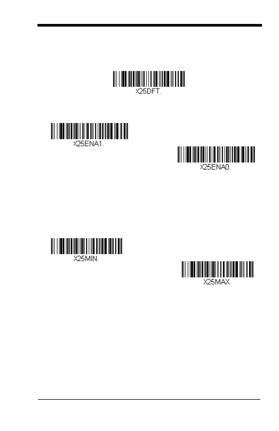 Matrix 2 of 5, Matrix 2 of 5 on/off, Matrix 2 of 5 message length | Default all matrix 2 of 5 settings | GoDEX GS550 User Manual | Page 75 / 140