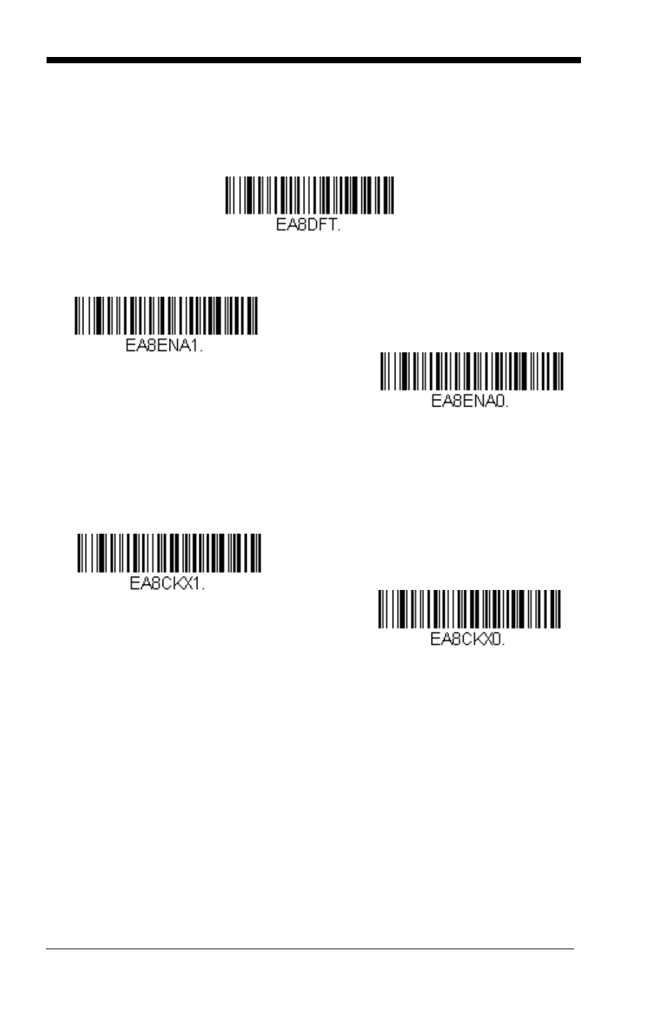 Ean/jan-8, Ean/jan-8 on/off, Ean/jan-8 check digit | GoDEX GS550 User Manual | Page 88 / 140