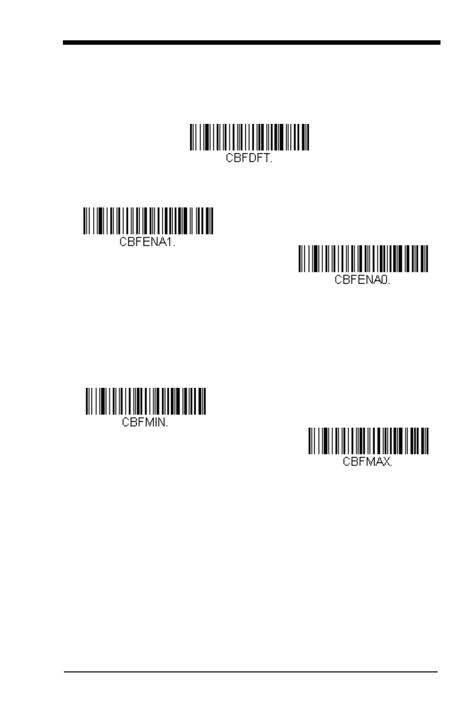 Codablock f, Codablock f on/off, Codablock f message length | Default all codablock f settings | GoDEX GS550 User Manual | Page 95 / 140