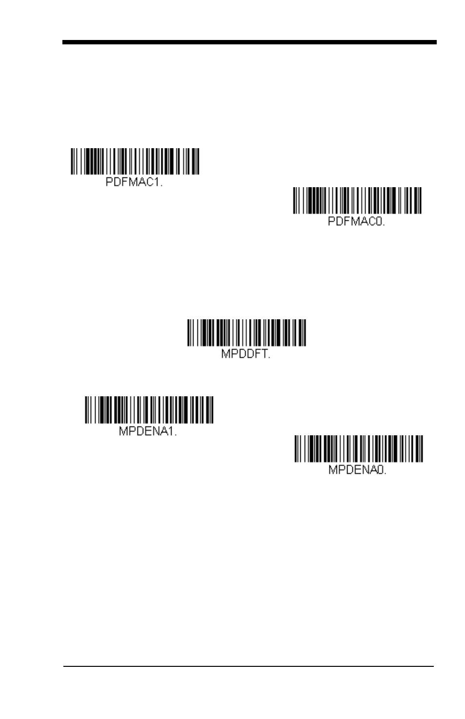 Macropdf417, Micropdf417, Micropdf417 on/off | Default all micropdf417 settings | GoDEX GS550 User Manual | Page 97 / 140