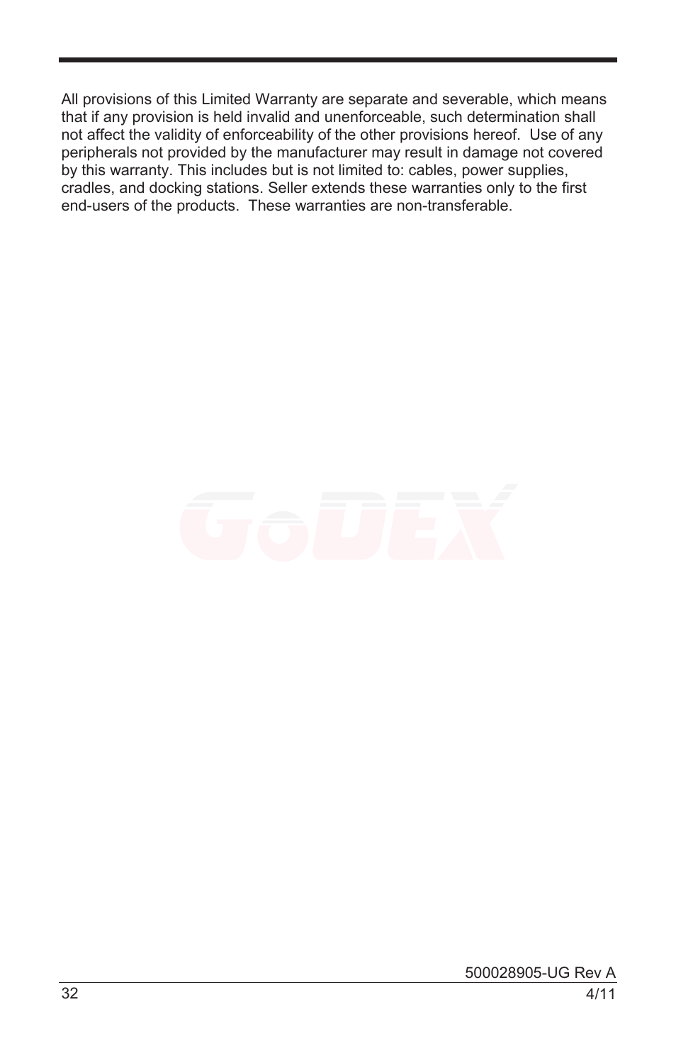 GoDEX GS220 User Manual | Page 36 / 36