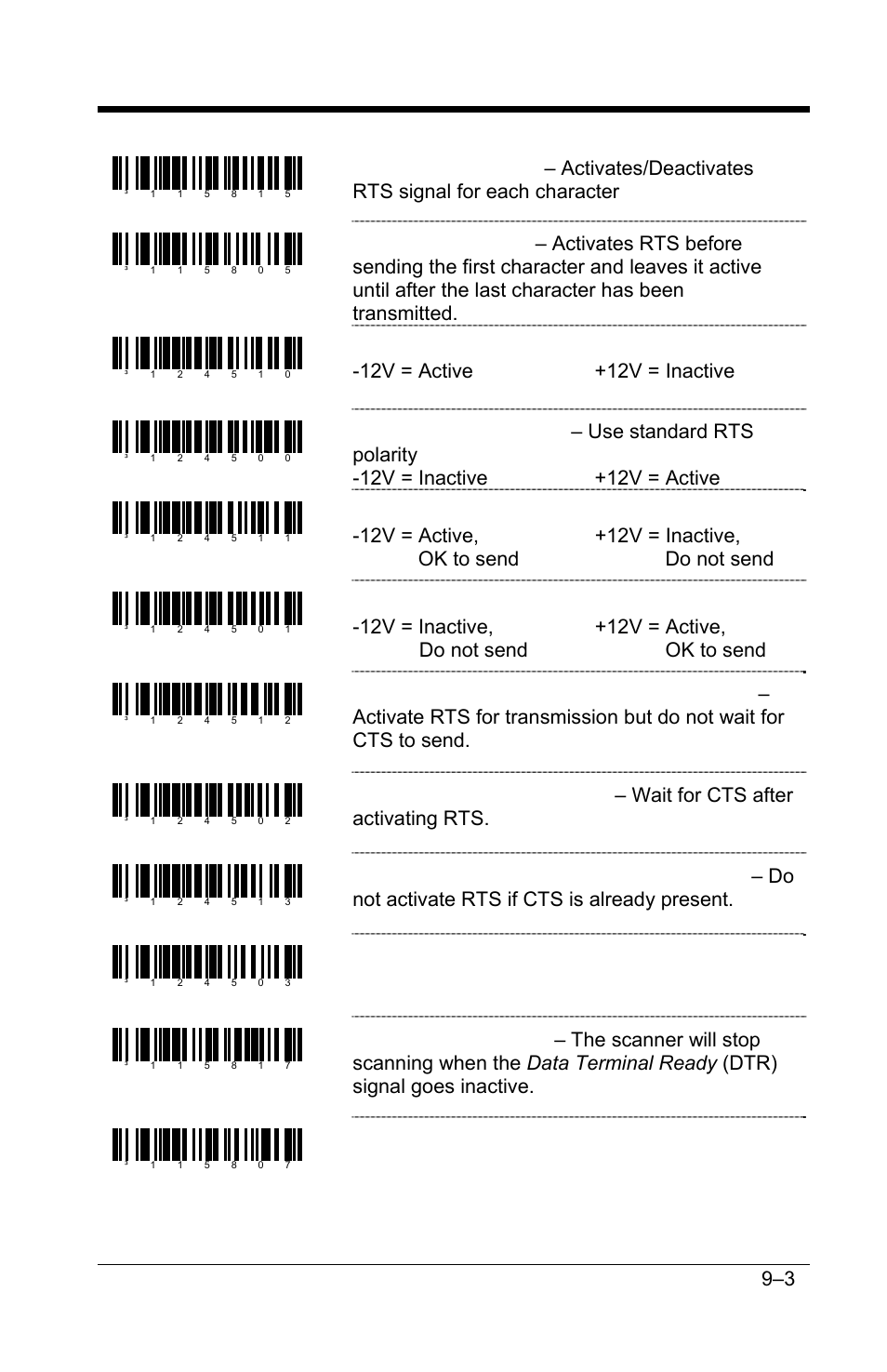 Do not test for cts present before rts, Disable dtr support | GoDEX GS220 User Manual | Page 58 / 82