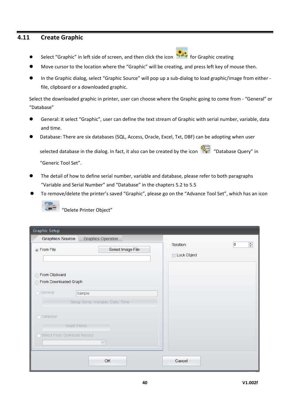 Create graphic, Golabel on-line help, 11 create graphic | GoDEX GoLabel User Manual | Page 40 / 72
