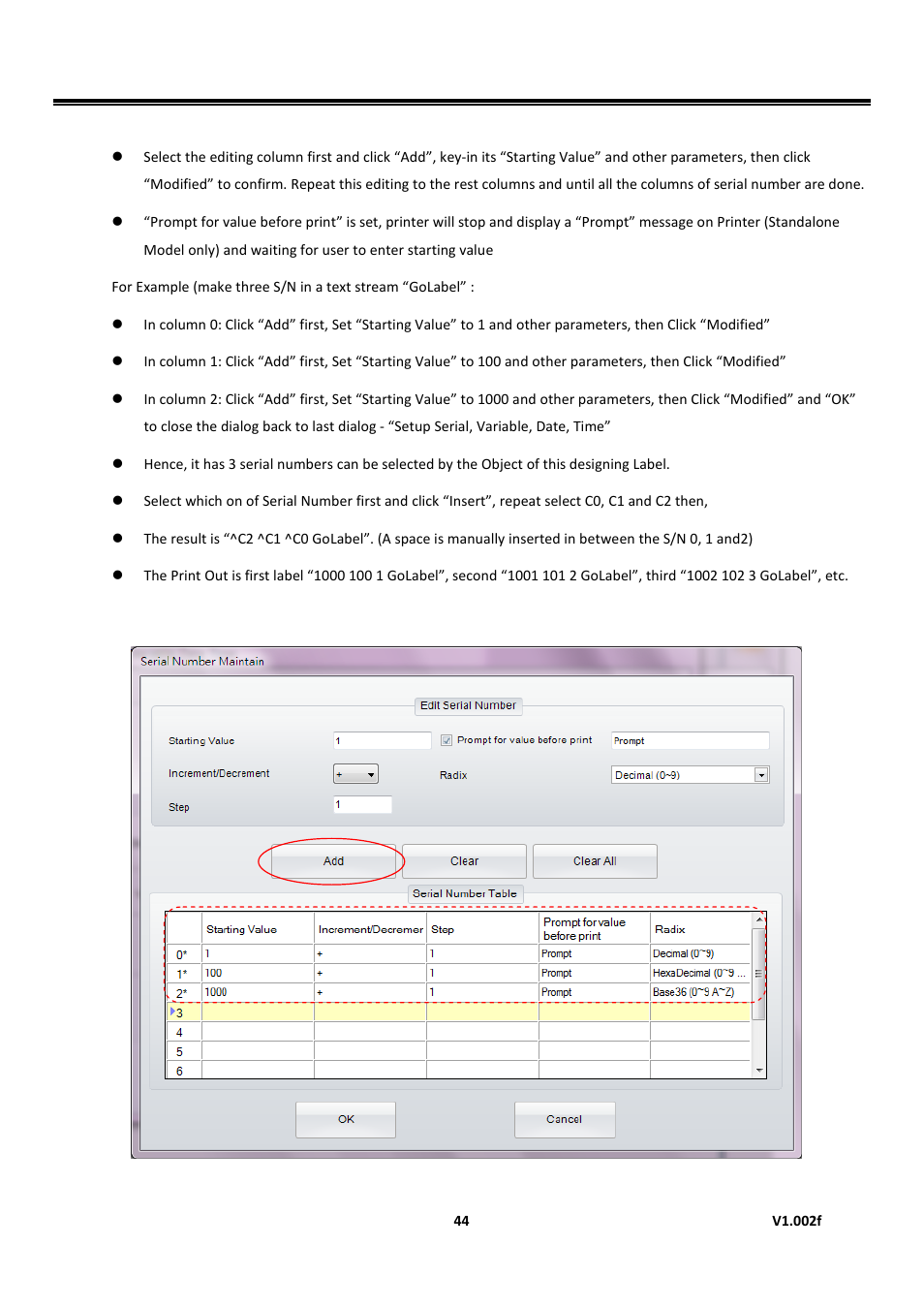 Golabel on-line help | GoDEX GoLabel User Manual | Page 44 / 72