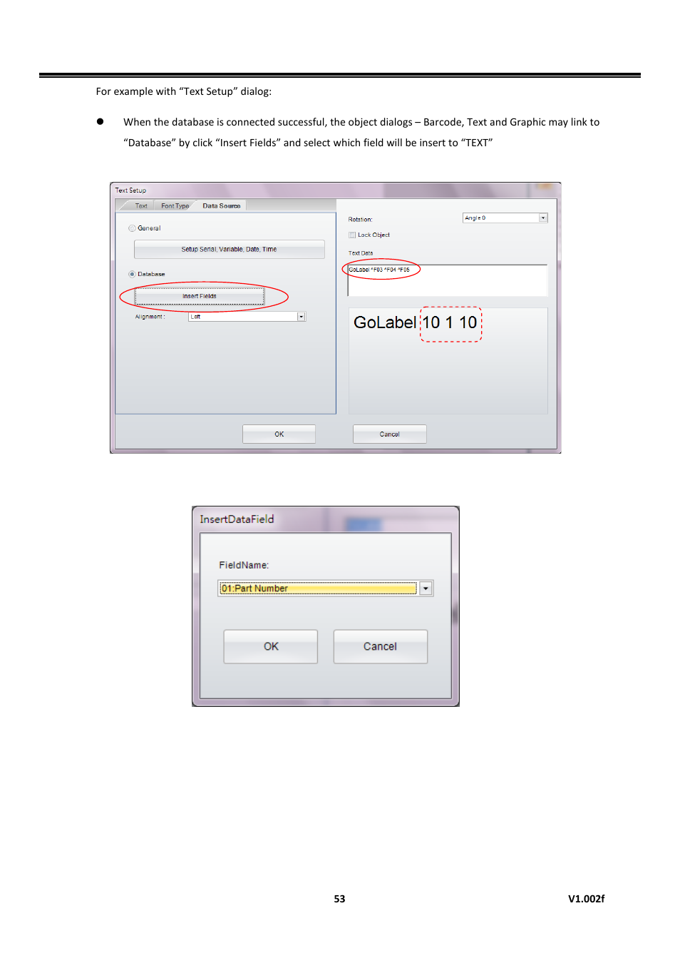 Golabel on-line help | GoDEX GoLabel User Manual | Page 53 / 72