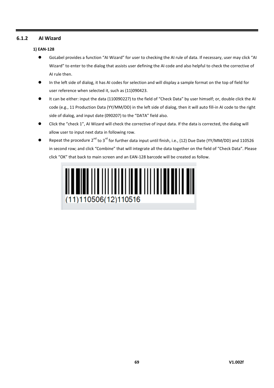 2 ai wizard, Golabel on-line help | GoDEX GoLabel User Manual | Page 69 / 72