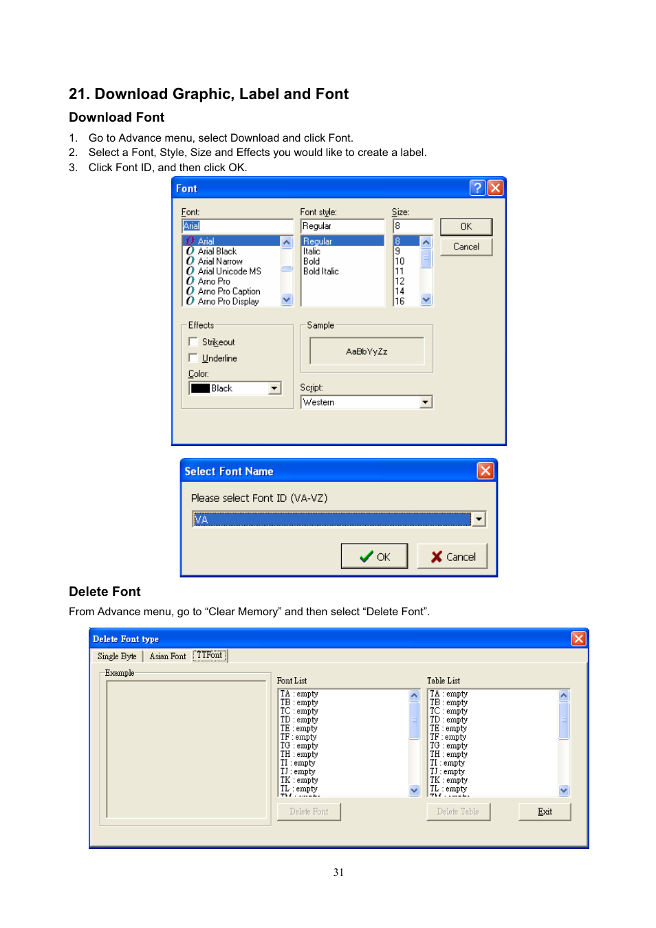 Download graphic, label and font | GoDEX QLabel-IV User Manual | Page 32 / 40